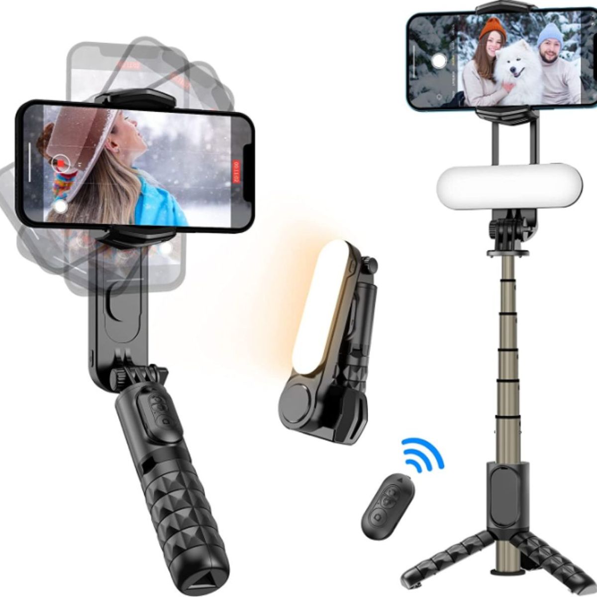 OEM - Estabilizador Gimbal de Cardán Q09 para celulares - Negro