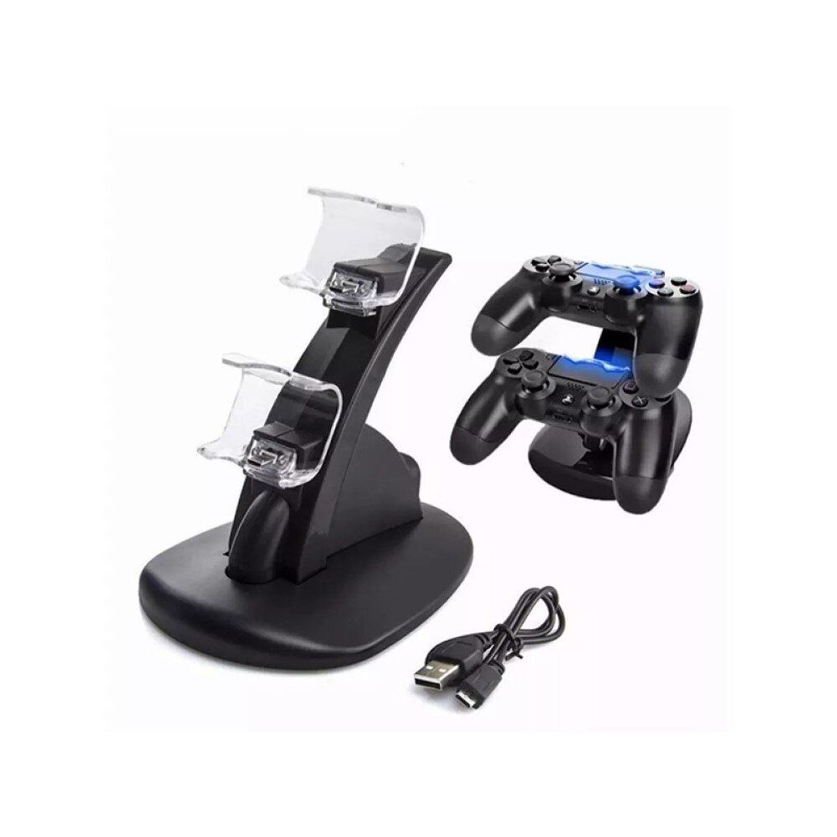 GENERICO - Cargador Ps4 Dualshock Doble Carga Simultánea