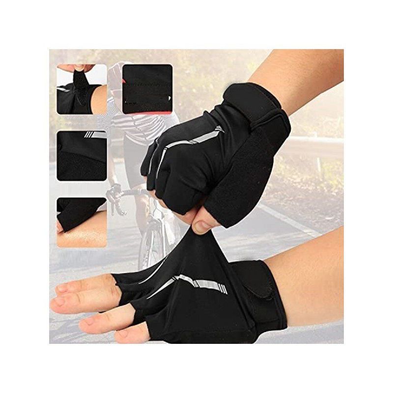 GENERICO - Guantes Gimnasio  Negros Transpirables Y Con Buen Agarre