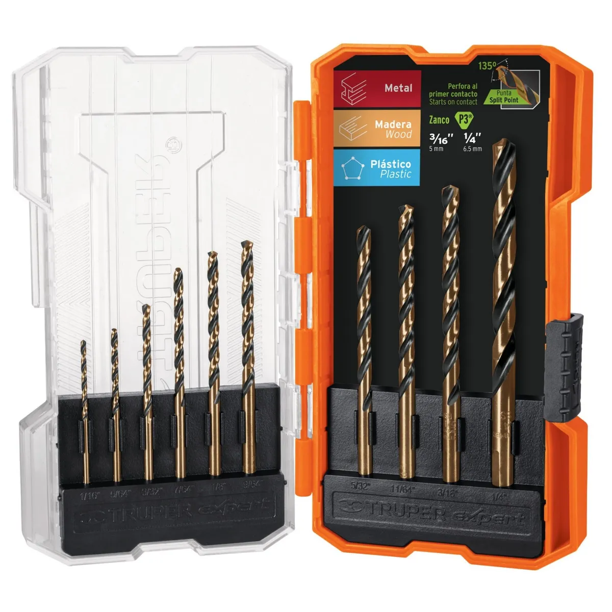 TRUPER - BROCA DE METAL JUEGO 10 piezas, Truper Expert