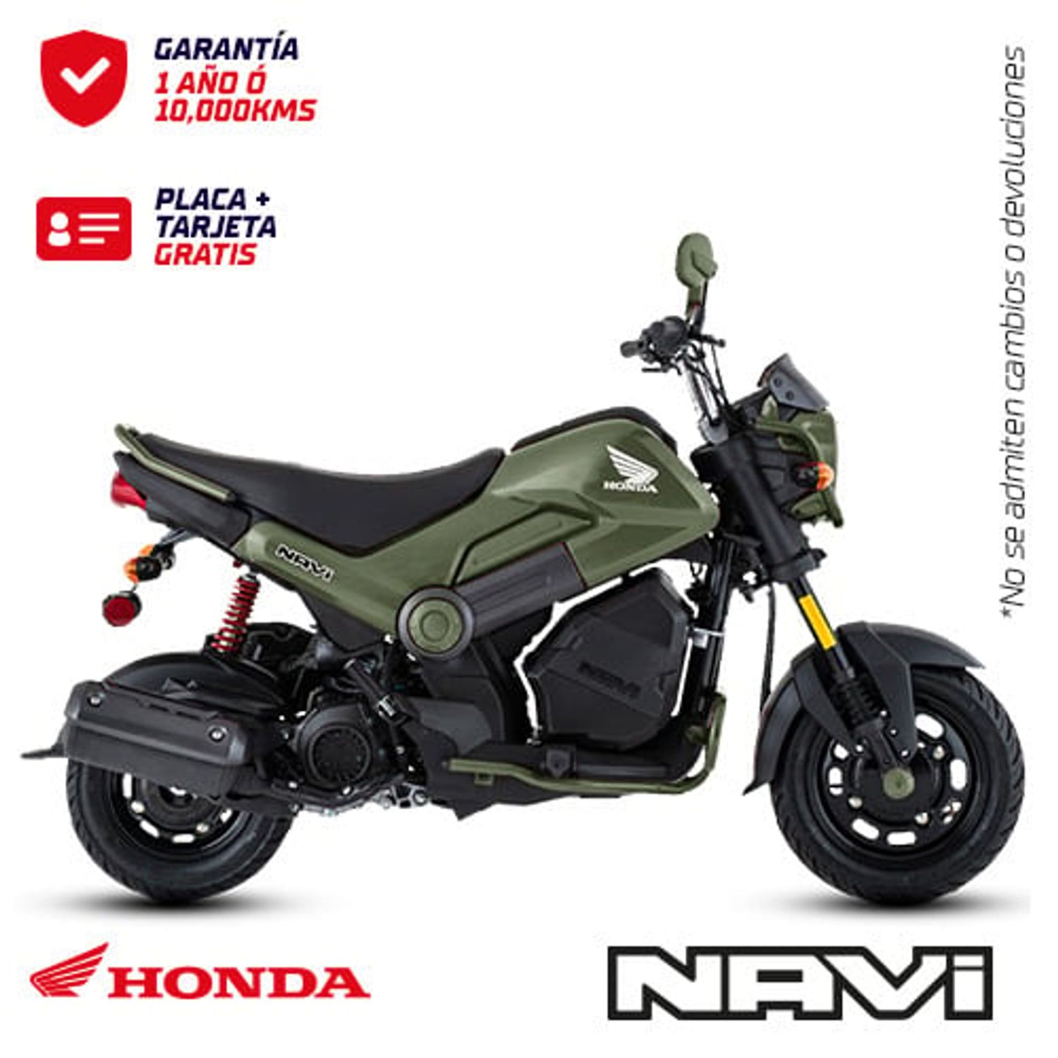 MOTO HONDA NAVI VERDE 110cc INCLUYE CARGO BOX HONDA - Main Image