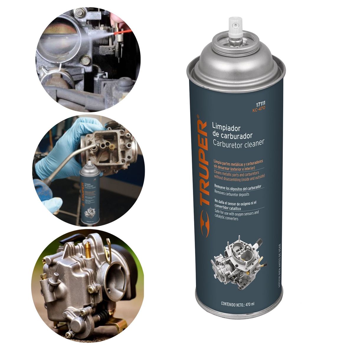 TRUPER - Limpiador de carburador de 470 ml(16oz), truper