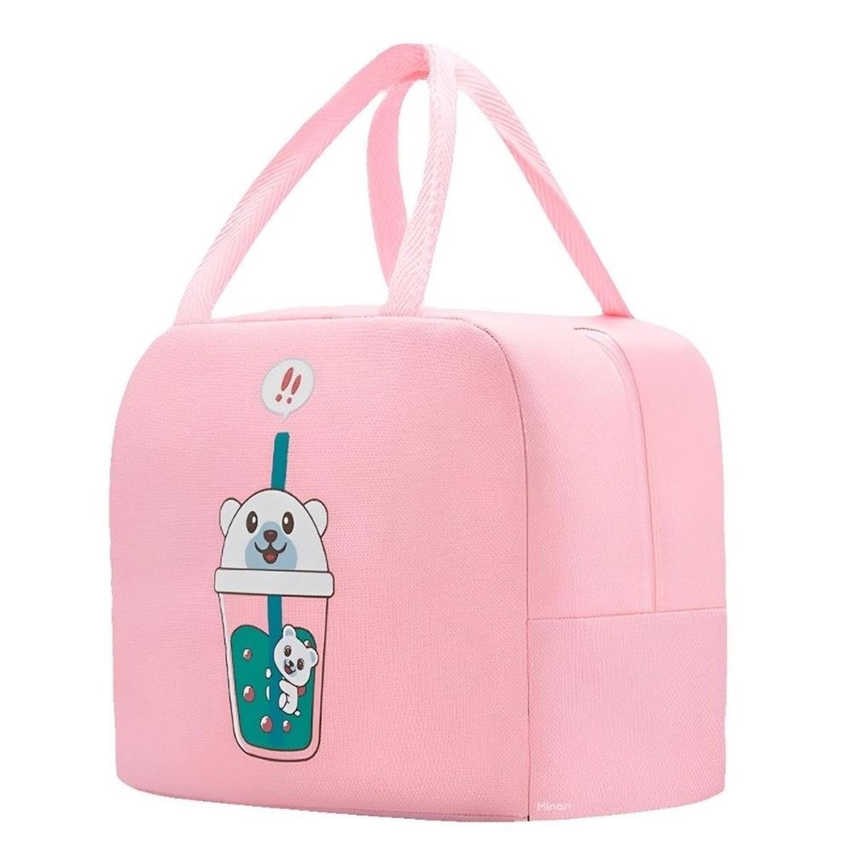 MINARI - Lonchera Térmica para Niños Bolsa Impermeable Rosado 721L.