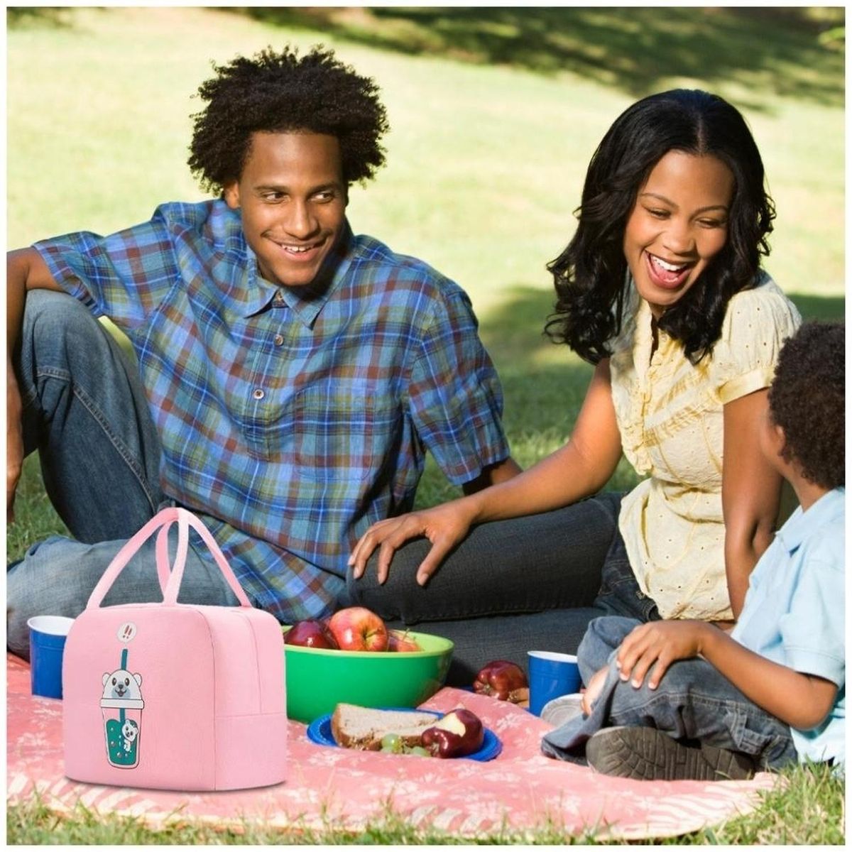 MINARI - Lonchera Térmica para Niños Bolsa Impermeable Rosado 721L.