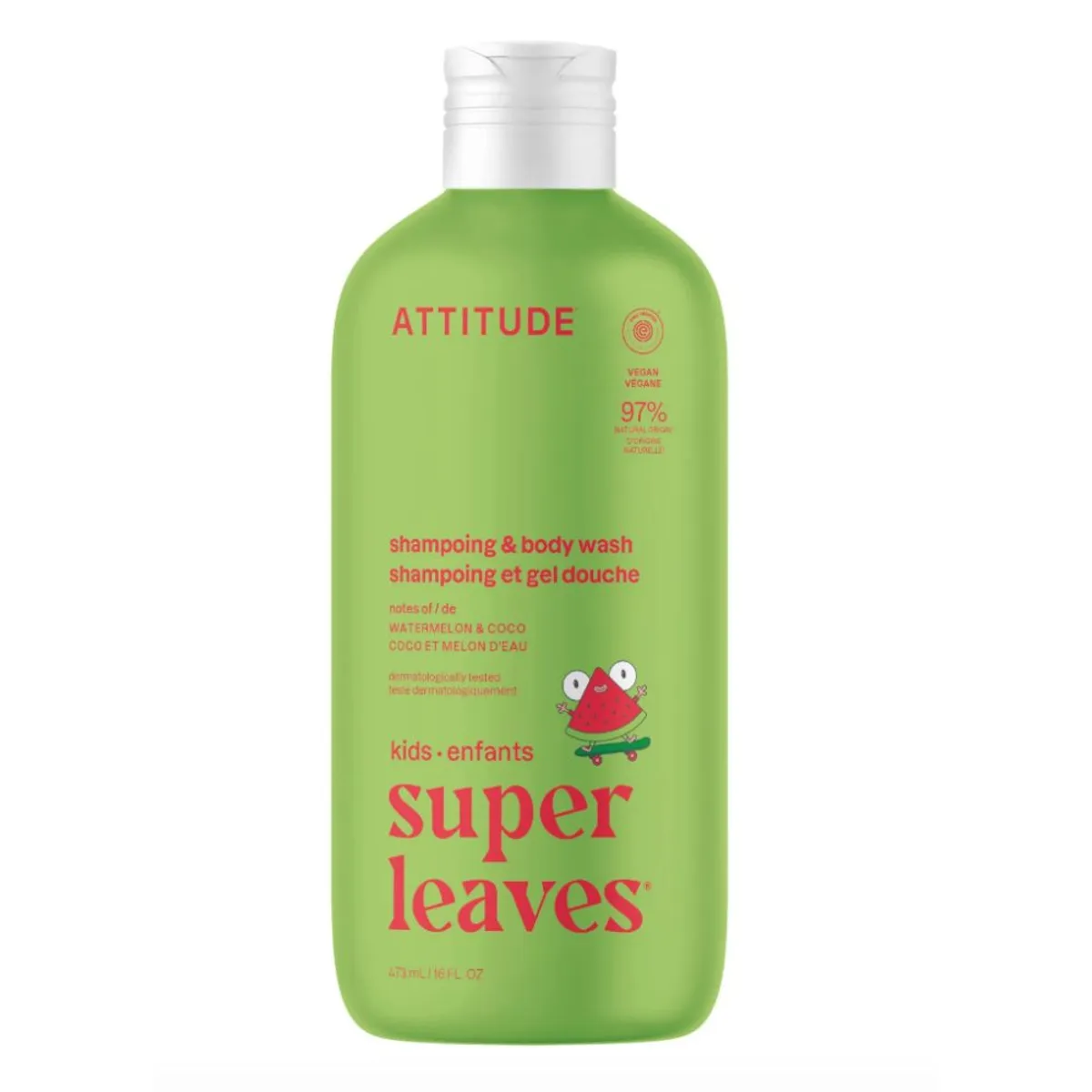 ATTITUDE - Attitude Shampoo  gel de baño natural Kids Sandia y Coco.
