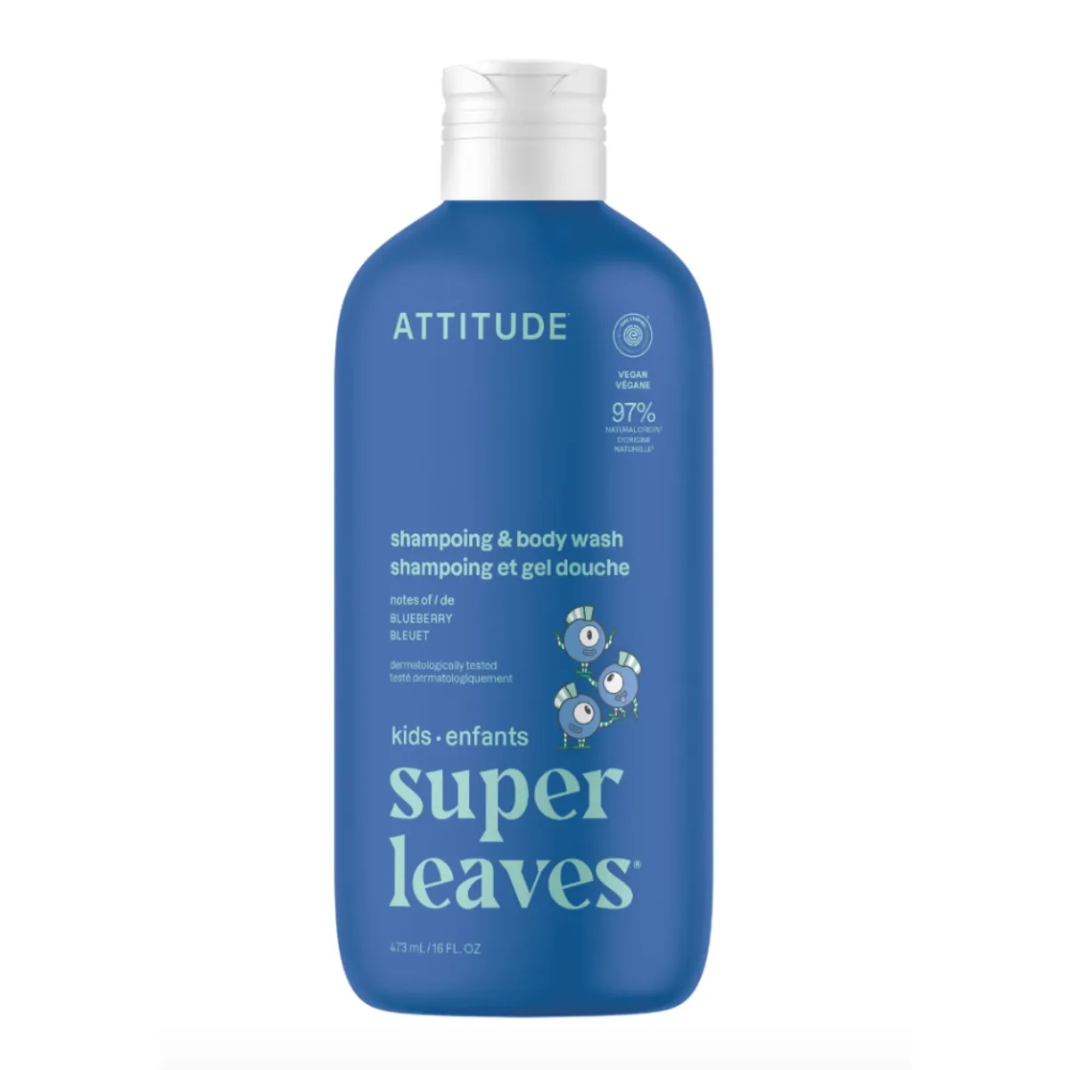 ATTITUDE - Attitude Shampoo  gel de baño natural Arándanos.