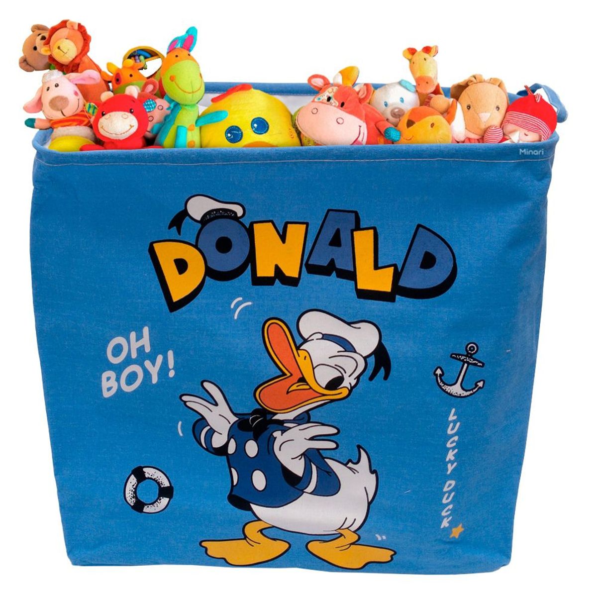 MINARI - Cesta Organizador de Juguetes Habitación Plegable para Niños Azul 724C