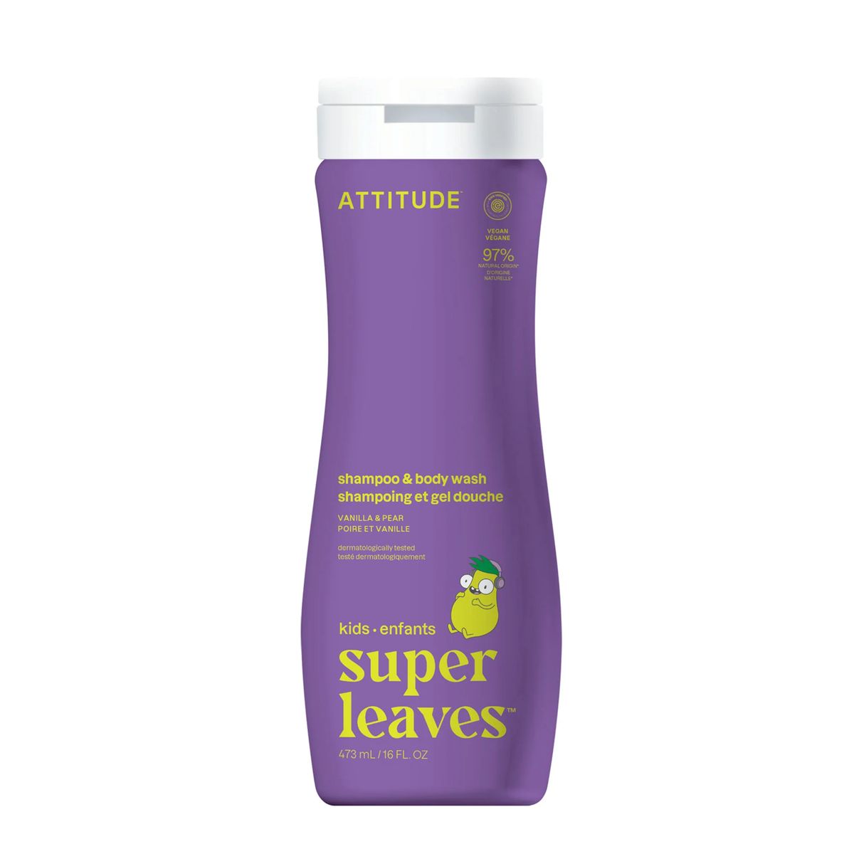 ATTITUDE - Attitude Shampoo  gel de baño natural Kids Vainilla y Pera.