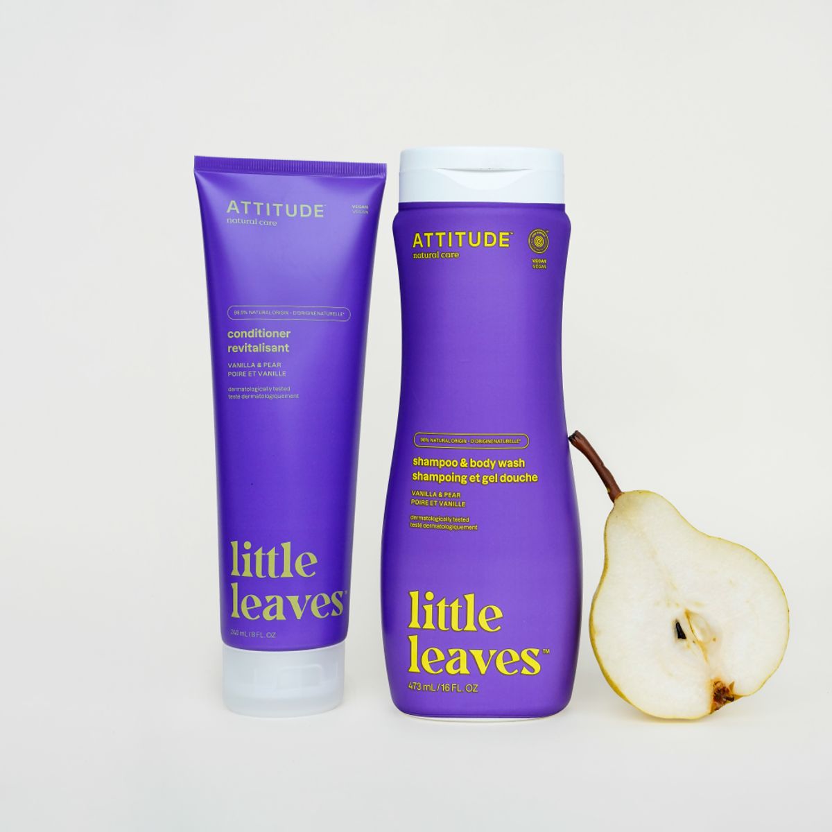 ATTITUDE - Attitude Shampoo  gel de baño natural Kids Vainilla y Pera.