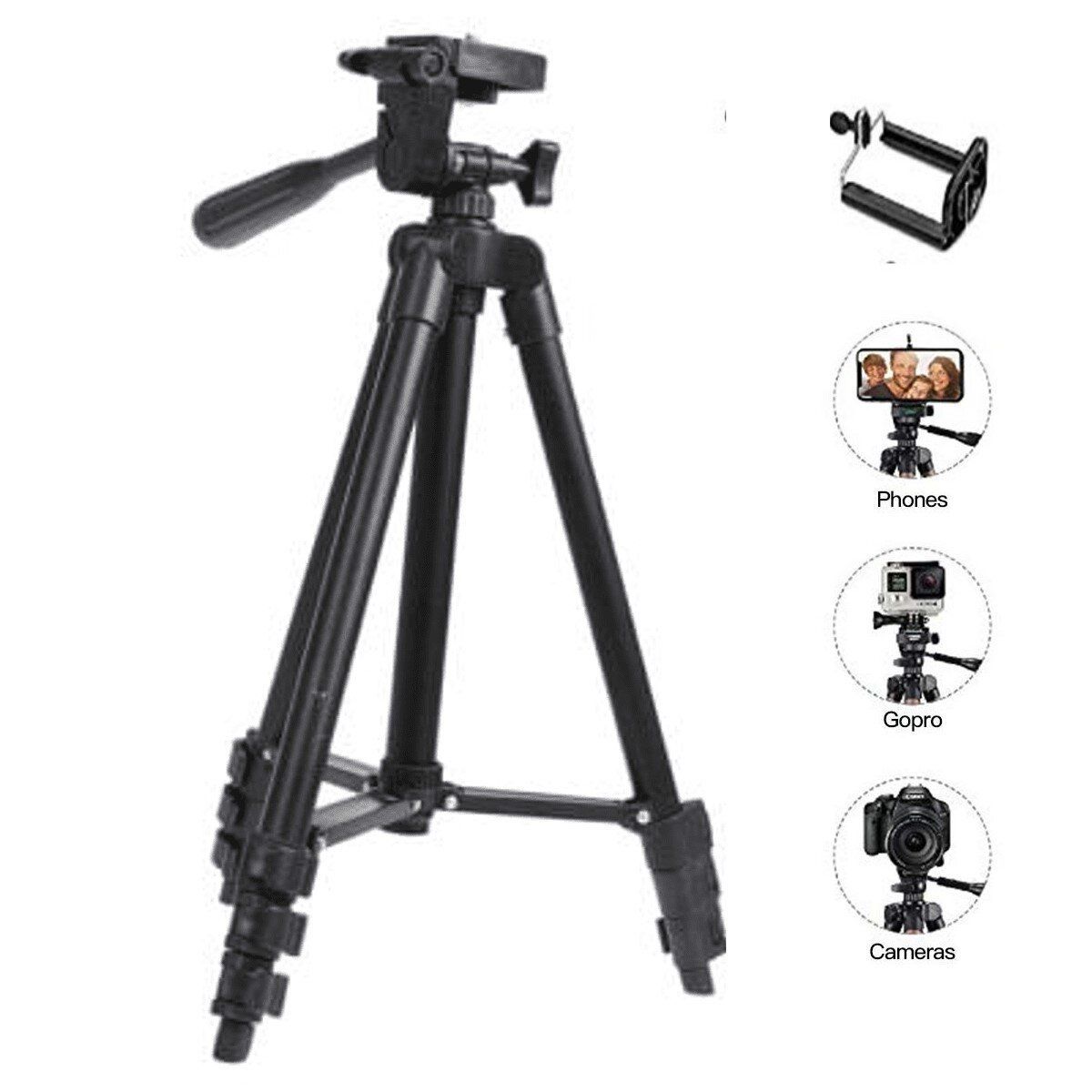 GENERICO - Trípode Fotografía Aluminio Negro 1.02 MT