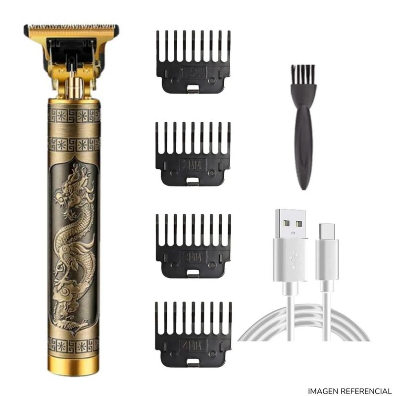 GENERICO - Cortadora Metal Diseño Cabello y Barba Trimmer Patillera Buda  Dragón.
