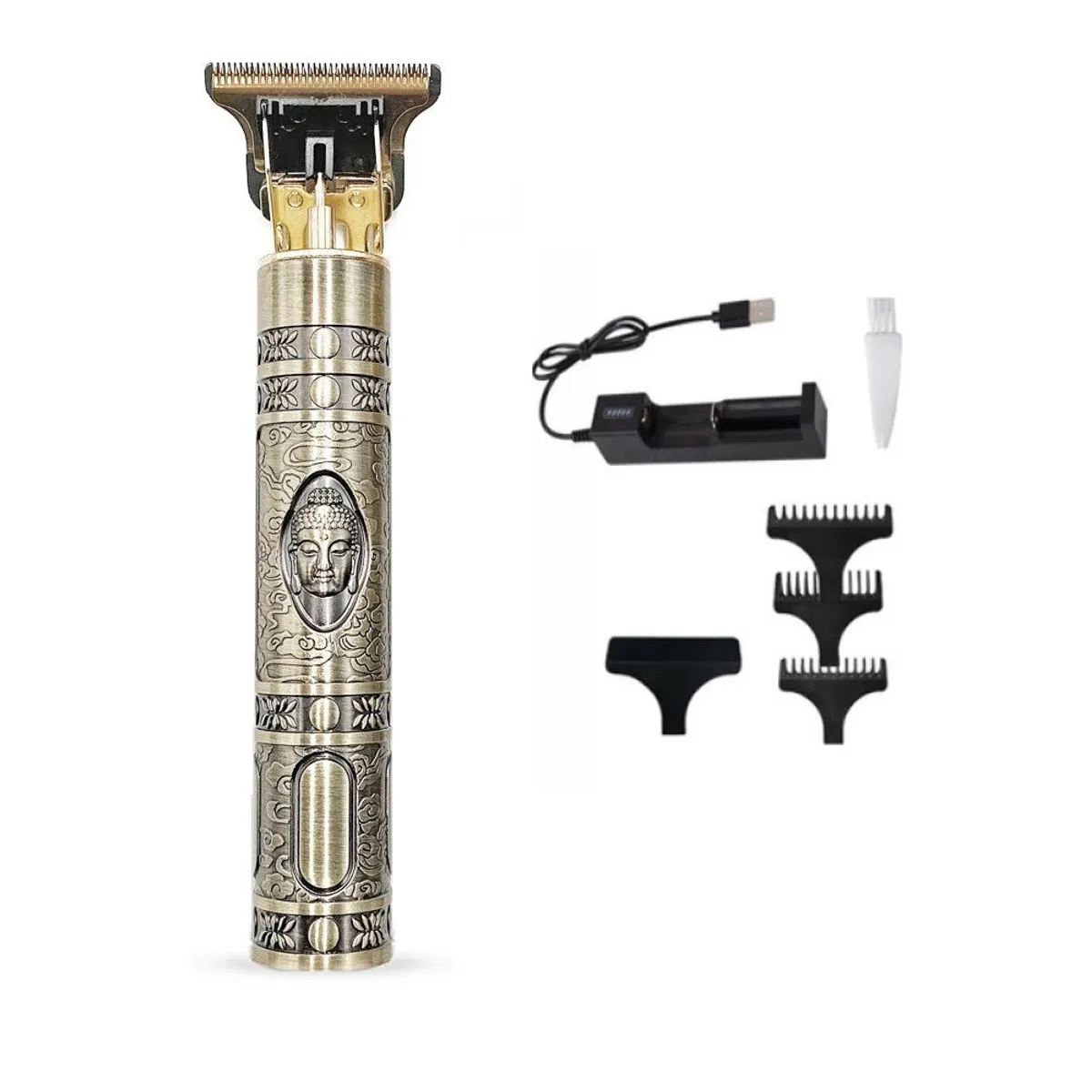 GENERICO - Cortadora Metal Diseño Cabello y Barba Trimmer Patillera Buda  Dragón.