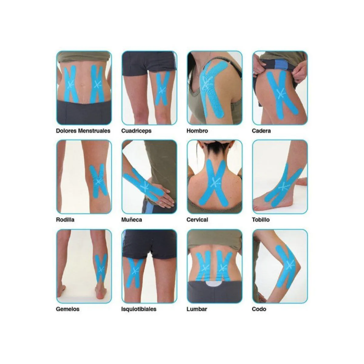 GENERICO - Cinta Kinesiologica 5 Metros Fisioterapia color aleatorio