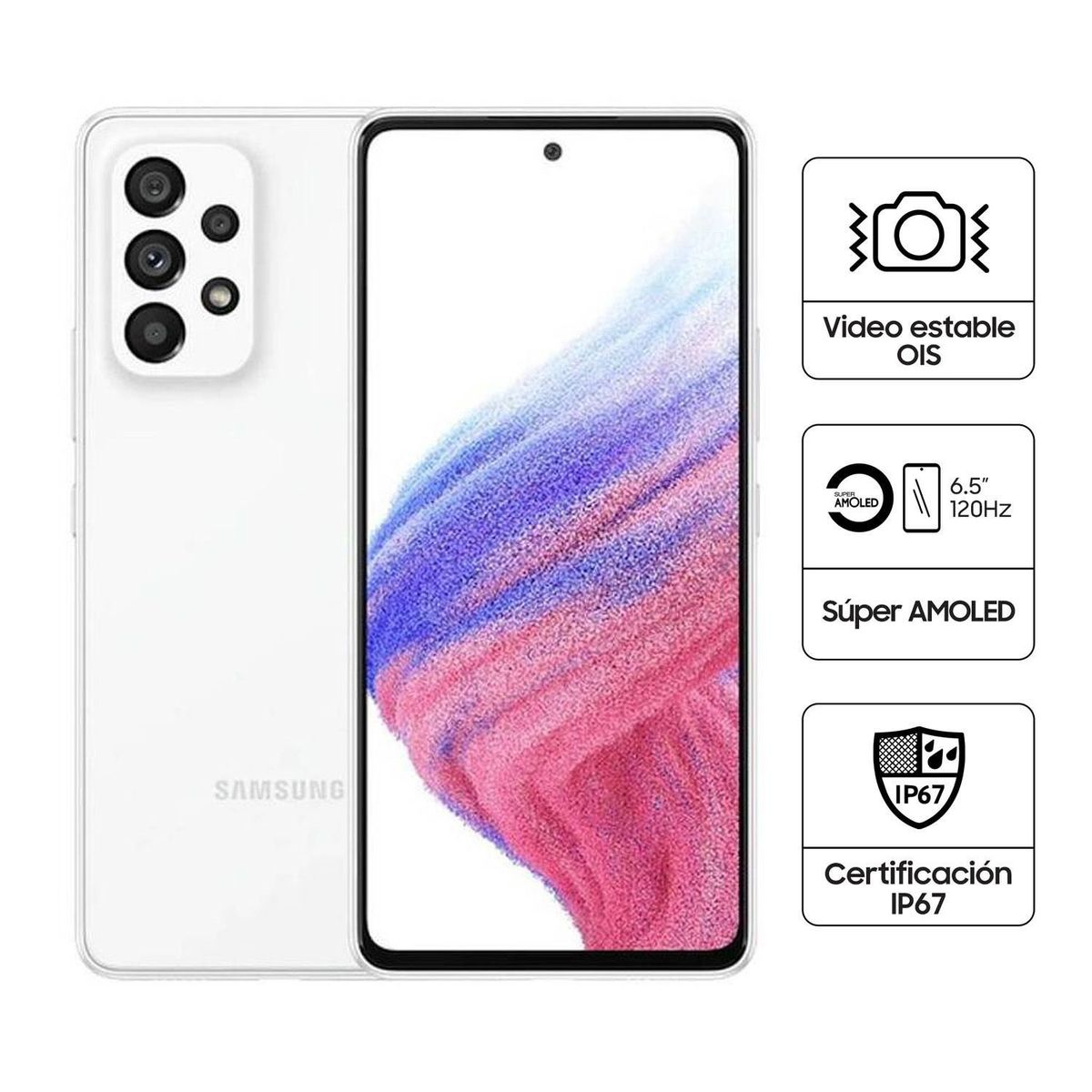 SAMSUNG - Samsung Galaxy A53 5G 128GB 6GB Blanco