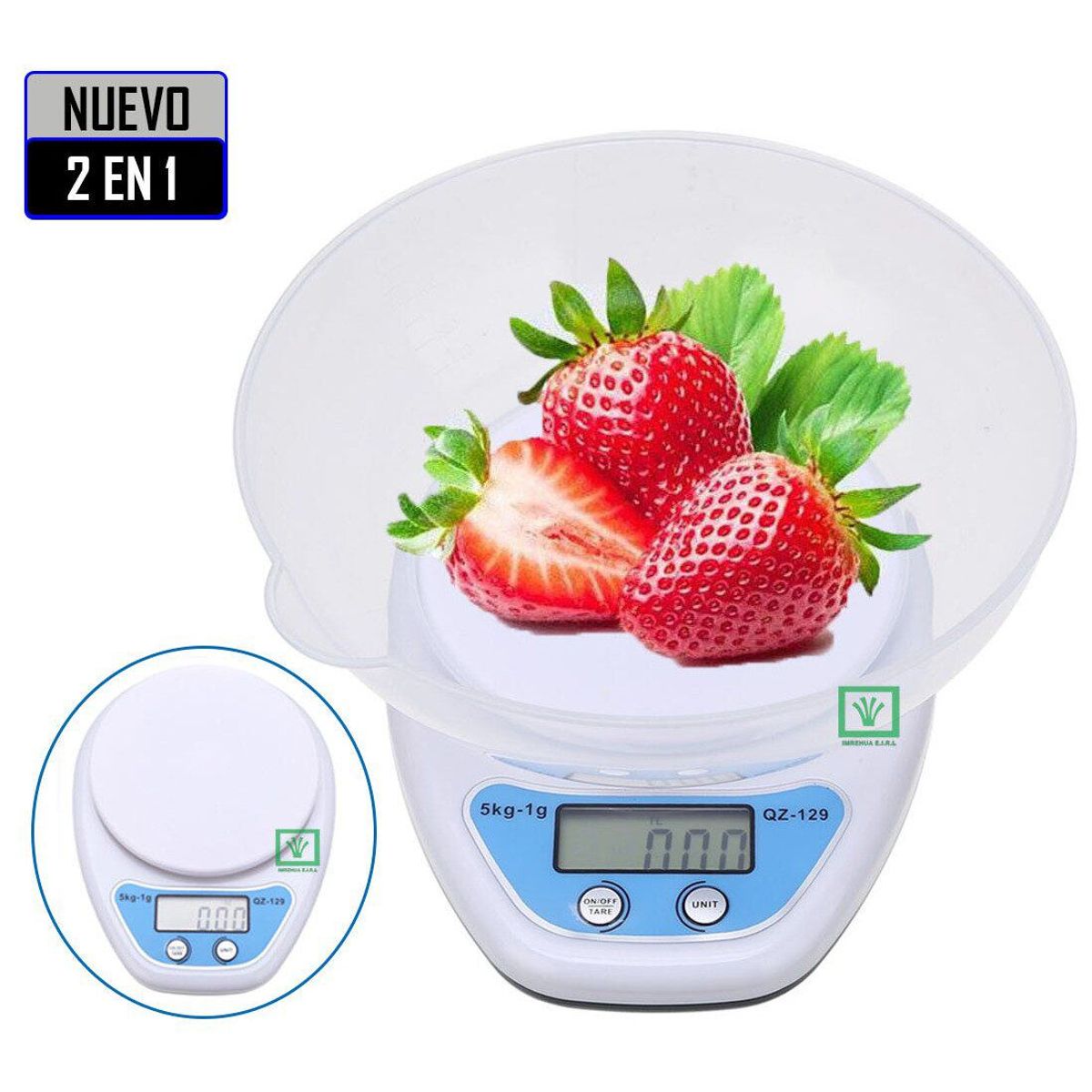 GENERICO - Balanza Gramera Digital 5kg de Repostería 2en1