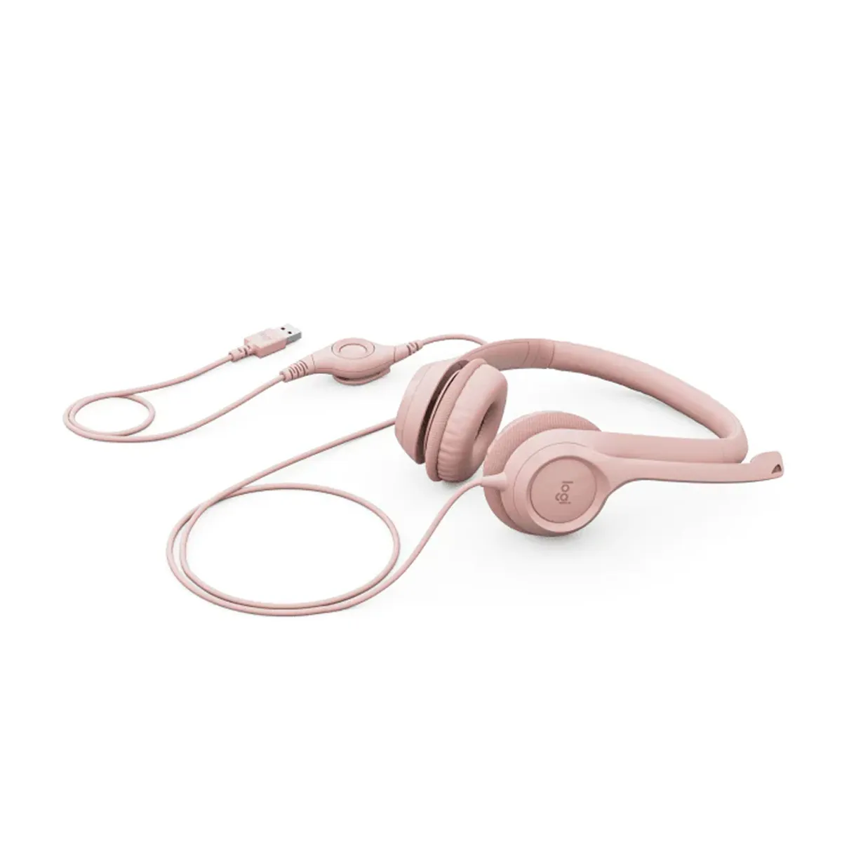 LOGITECH - Audifono Logitech H390 Cancelacion Ruido Call center USB - Rosa