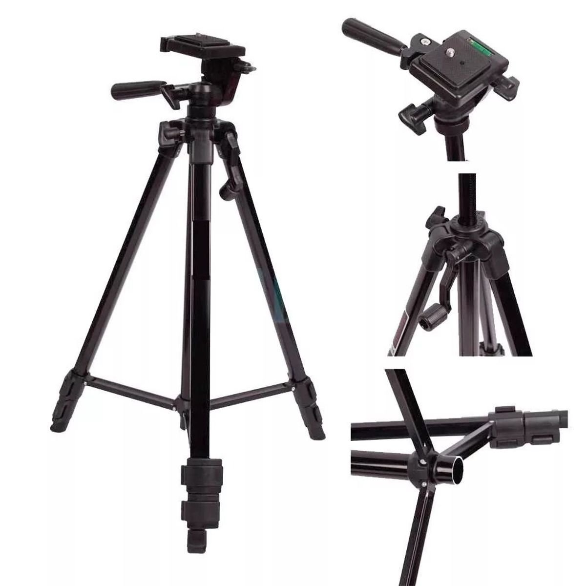 GENERICO - Tripode Camara Celular 3 Secciones 1.70m + Funda + Soporte hi venture