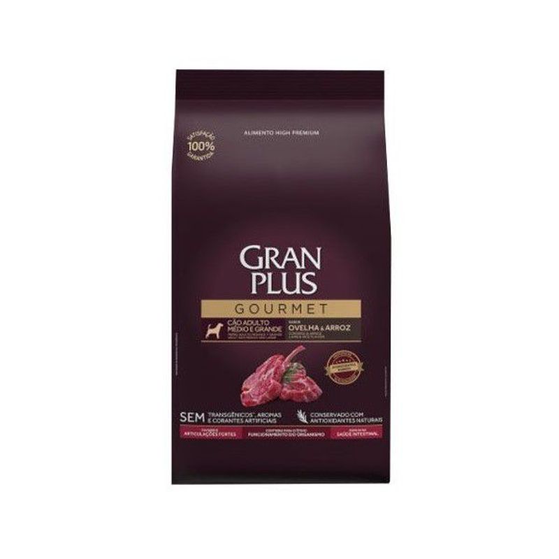 GRAN PLUS - Gran Plus Gourmet Perros Cordero Raza Medianas Grandes 15 Kg