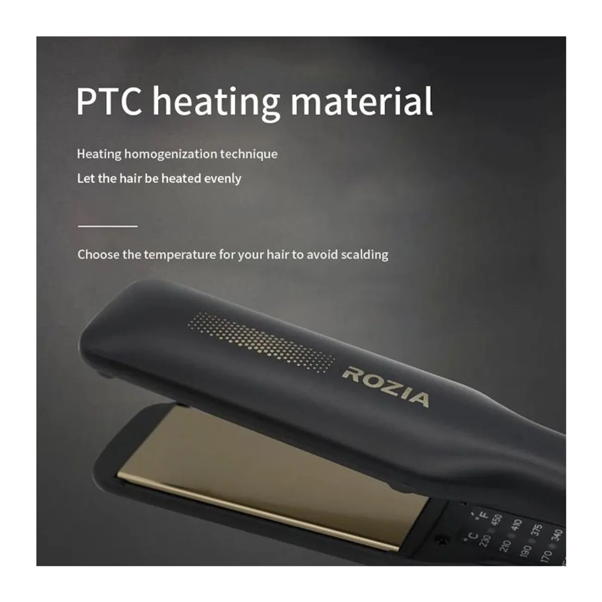 GENERICO - Plancha Alisadora Para Cabello Laceadora profesional Rozia hasta 980º