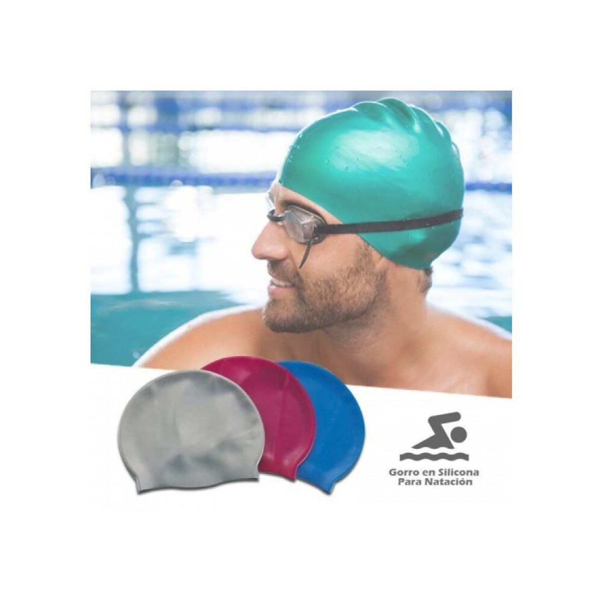 GENERICO - Gorro Natación Silicona Impermeable