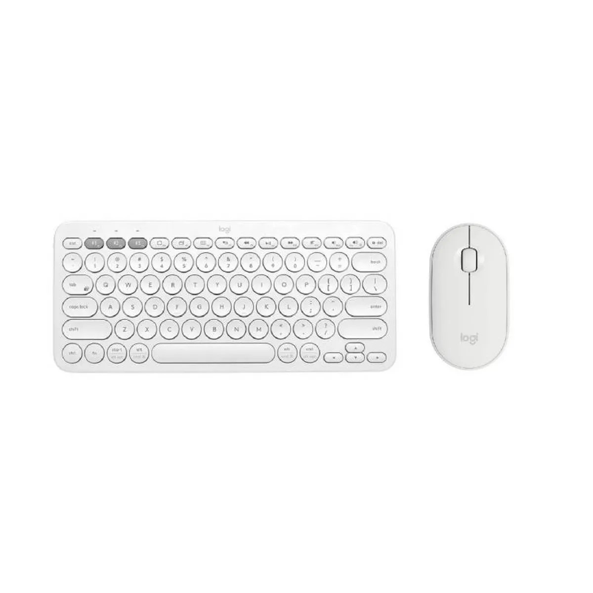 LOGITECH - Combo Teclado K380S y Mouse M350S Logitech Bluetooth silencioso Blanco