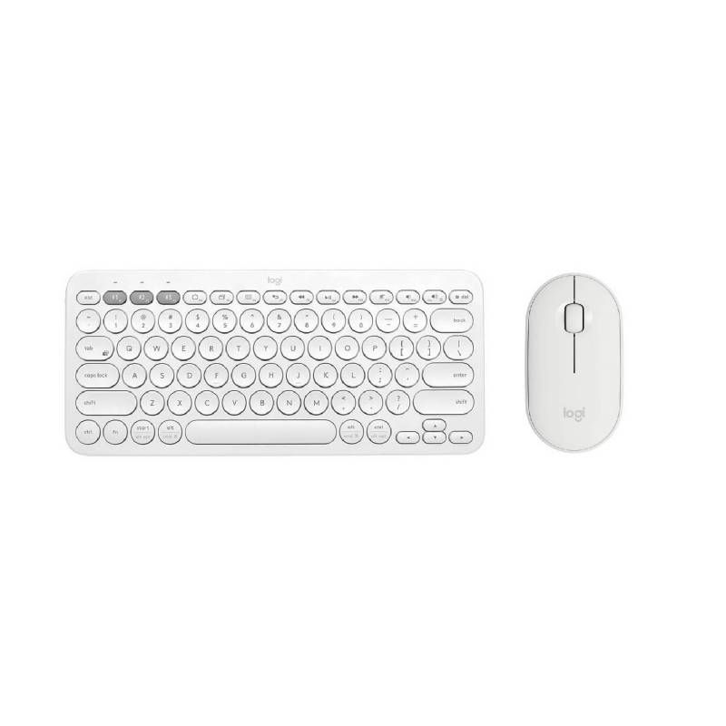 LOGITECH - Combo Teclado K380S y Mouse M350S Logitech Bluetooth silencioso Blanco