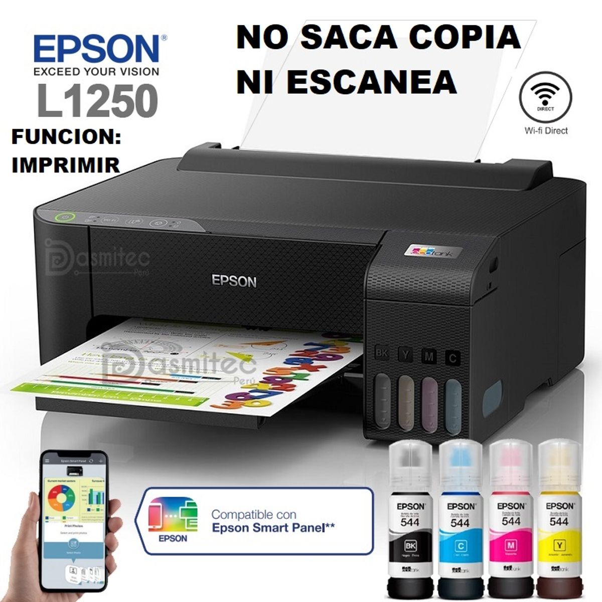 EPSON - Impresora Epson EcoTank L1250 Inalámbrica WiFi