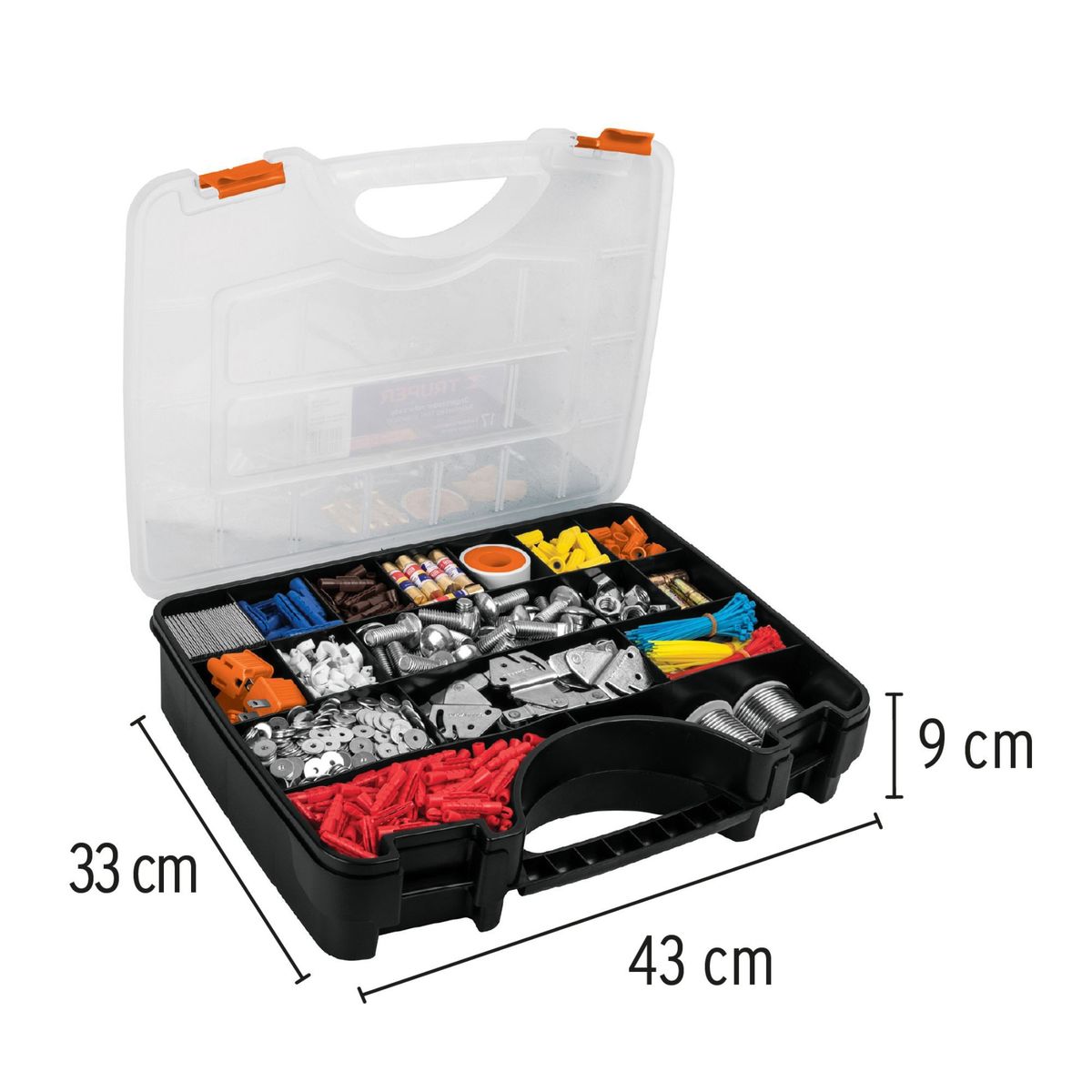 TRUPER - Organizador reforzado 17 compartimientos caja almacenamiento - truper