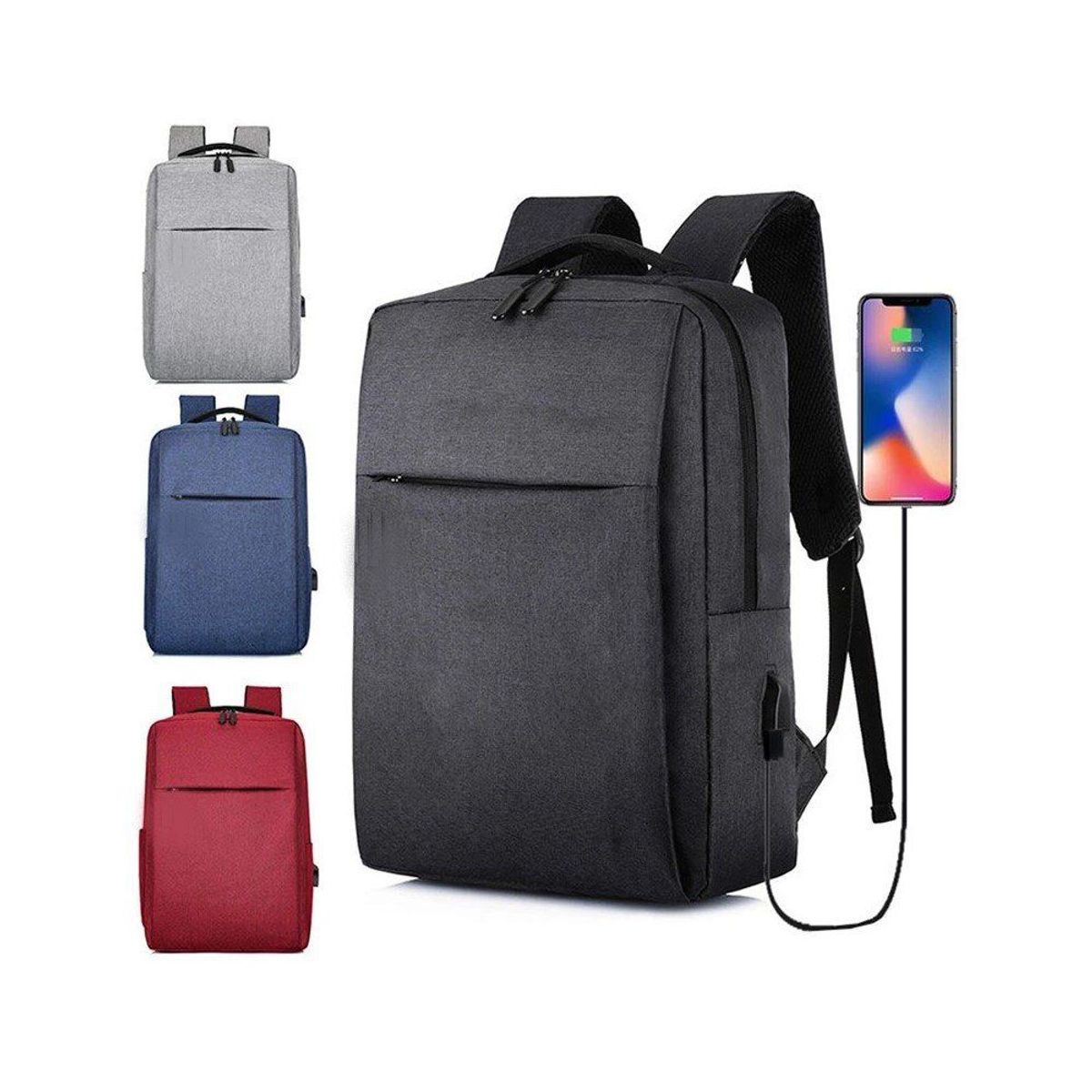 GENERICO - Mochila Antirrobo Impermeable Porta Laptop Con Usb Gris