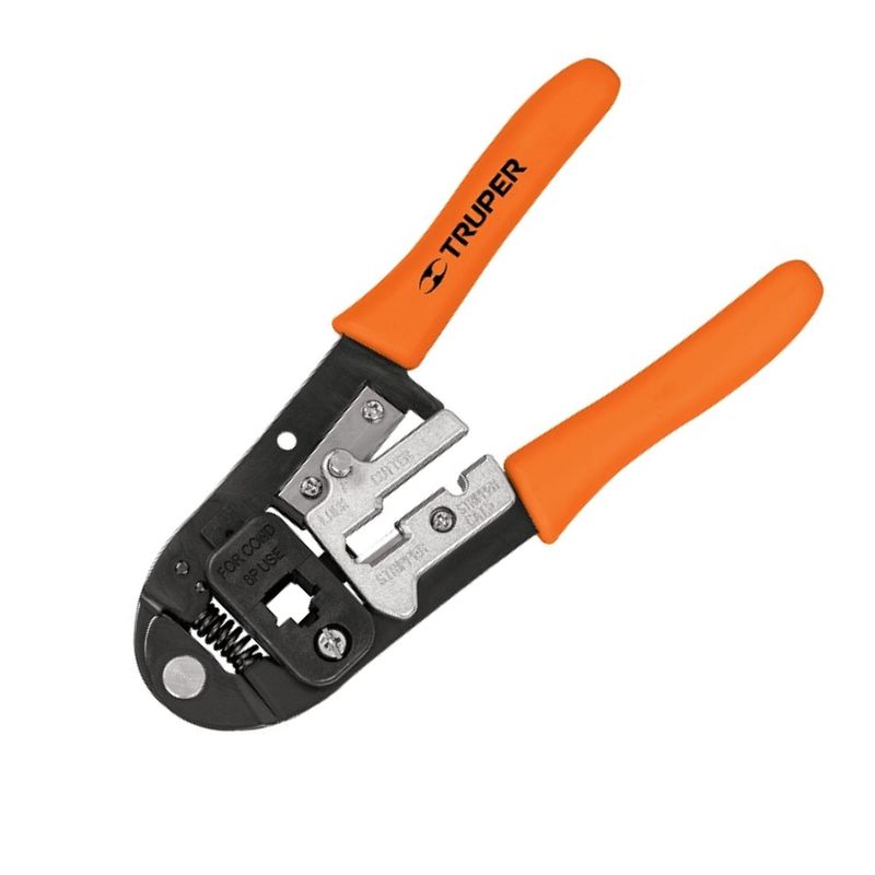 TRUPER - Crimpeador Ponchadora Rj45 Cable De Red 8P  8 contactos - TRUPER