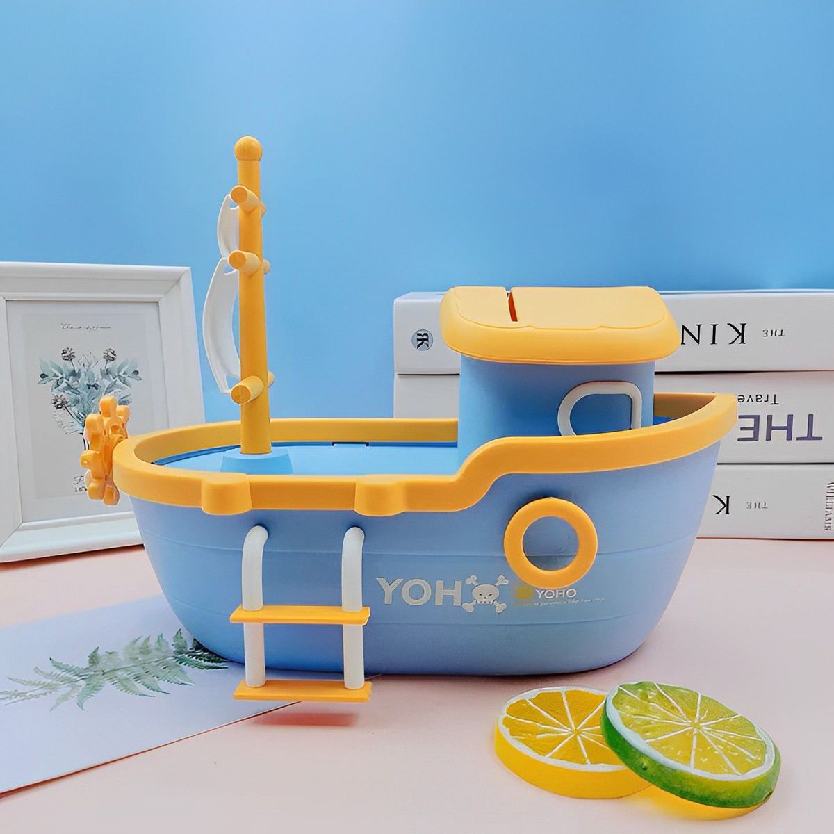 INSPIRA MARKET - Juego Alcancía Estilo Barco Pirata