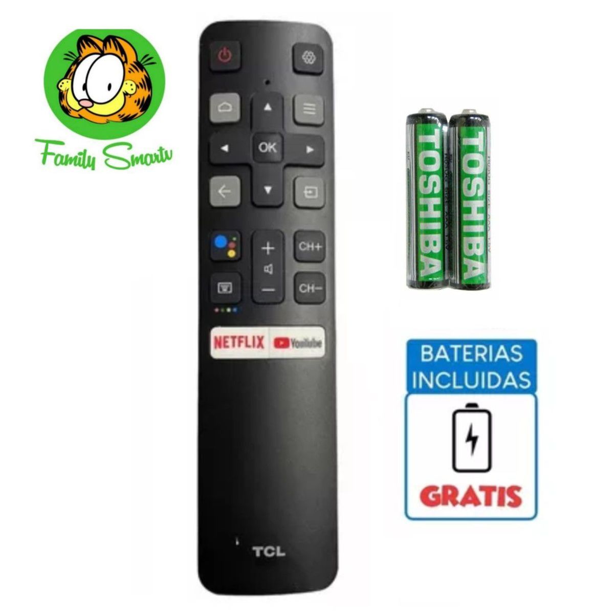 UNIVERSAL - Control Remoto Tcl Smart Modelo RC802V  pilas
