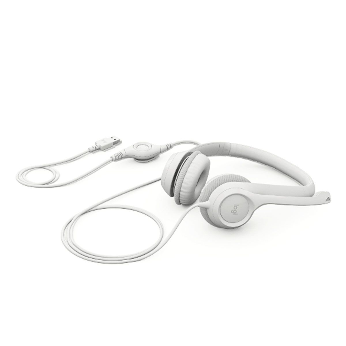LOGITECH - Audifono con Microfono Logitech H390 Usb Cable Blanco