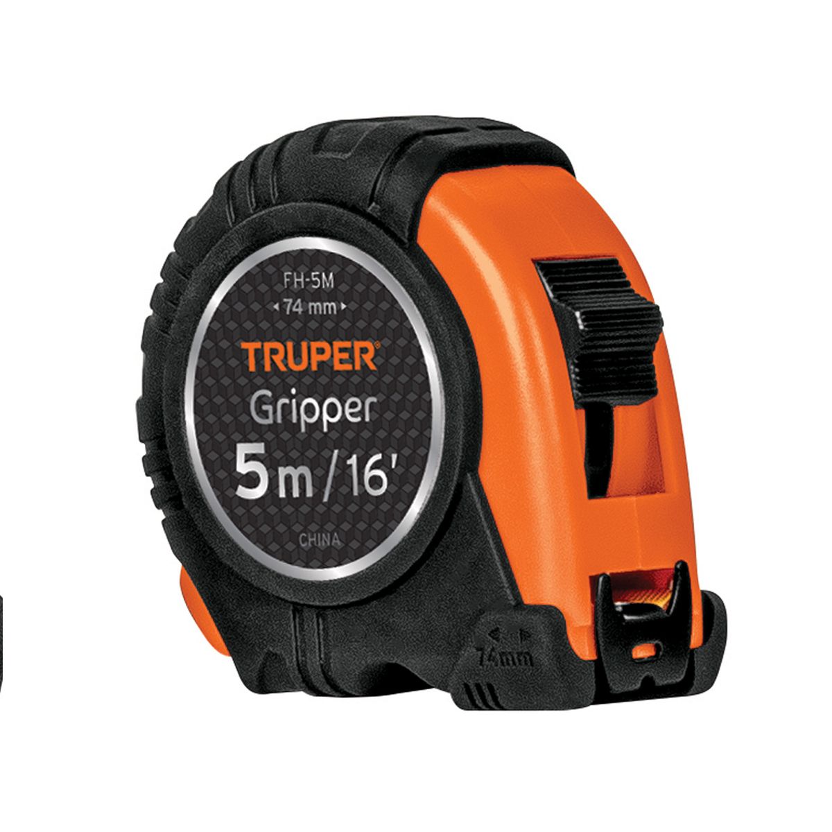 Truper - Wincha Gripper Contra Impacto 5 mts 14578 Truper - Negro / Naranja