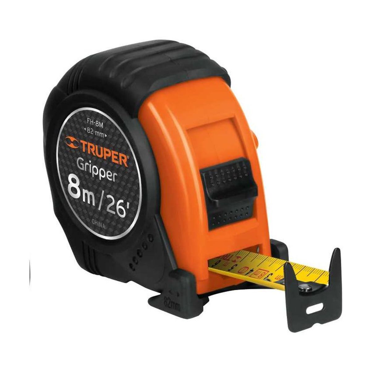 TRUPER - Wincha Gripper Contra Impacto 8 mts 14579 Truper - Negro / Naranja