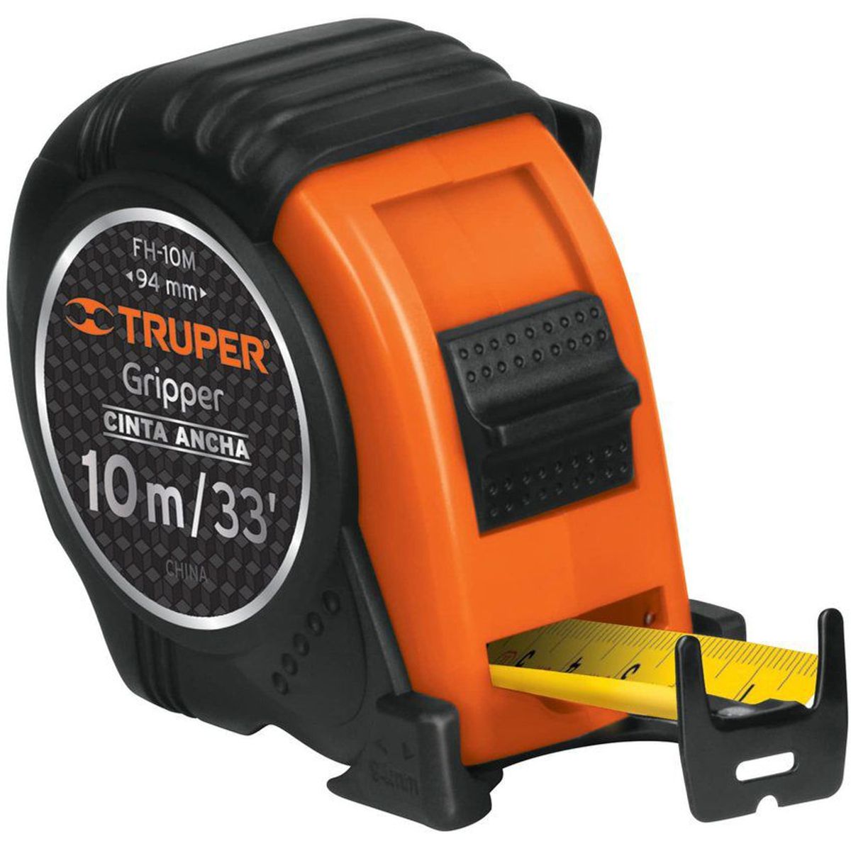 TRUPER - Wincha Gripper Contra Impacto 10 mts 14582 Truper - Negro / Naranja