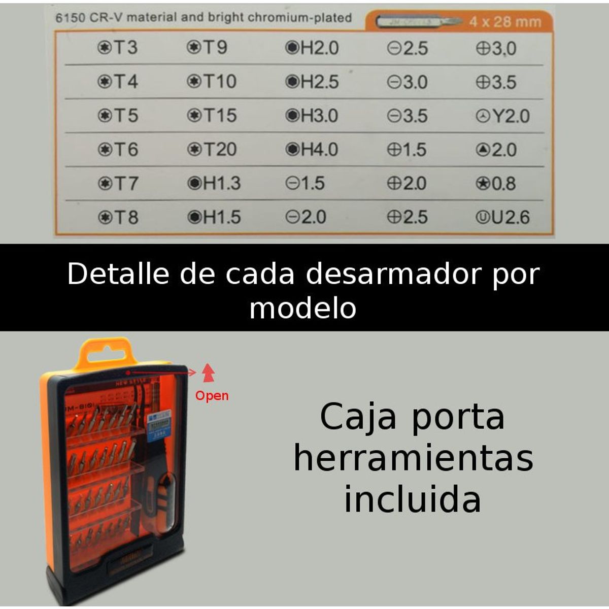 JAKEMY - Desarmadores presicion  pinza  estuche torx estrella plano etc