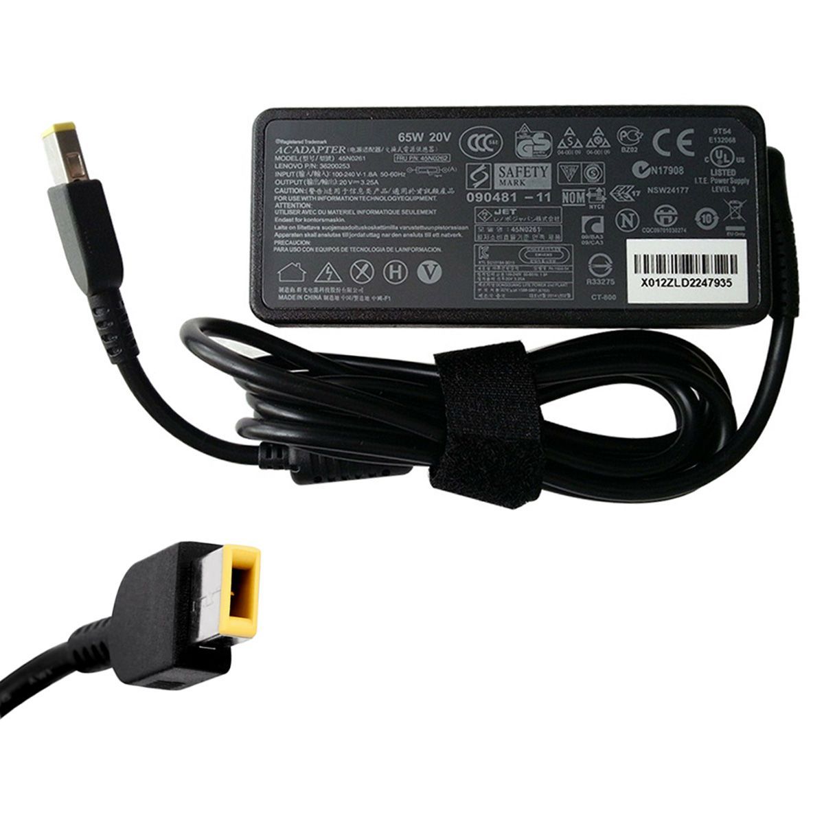 GENERICO - Cargador Lenovo 20v 3 .25a 65w Punta Usb Genérico