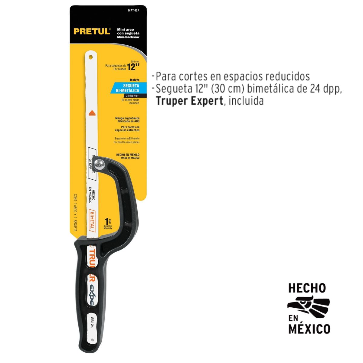 PRETUL - Mini arco de sierra  plástico 12Pulg. pretul