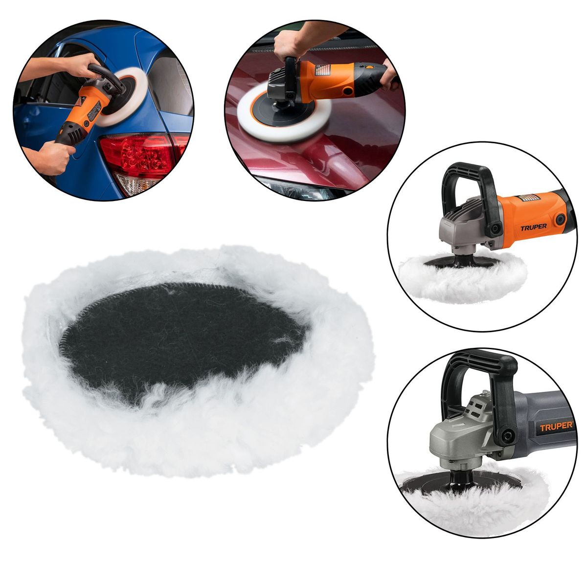 TRUPER - Borla bonete de repuesto para pulidora Truper