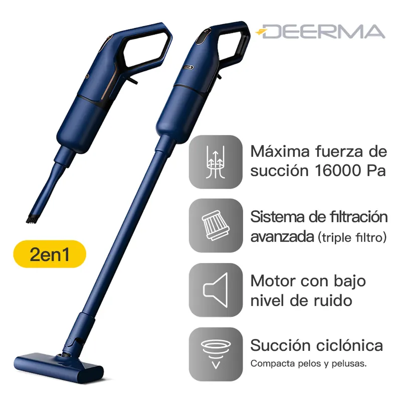 DEERMA - Aspiradora Vertical y de Mano Deerma DX1000 - 2 en 1