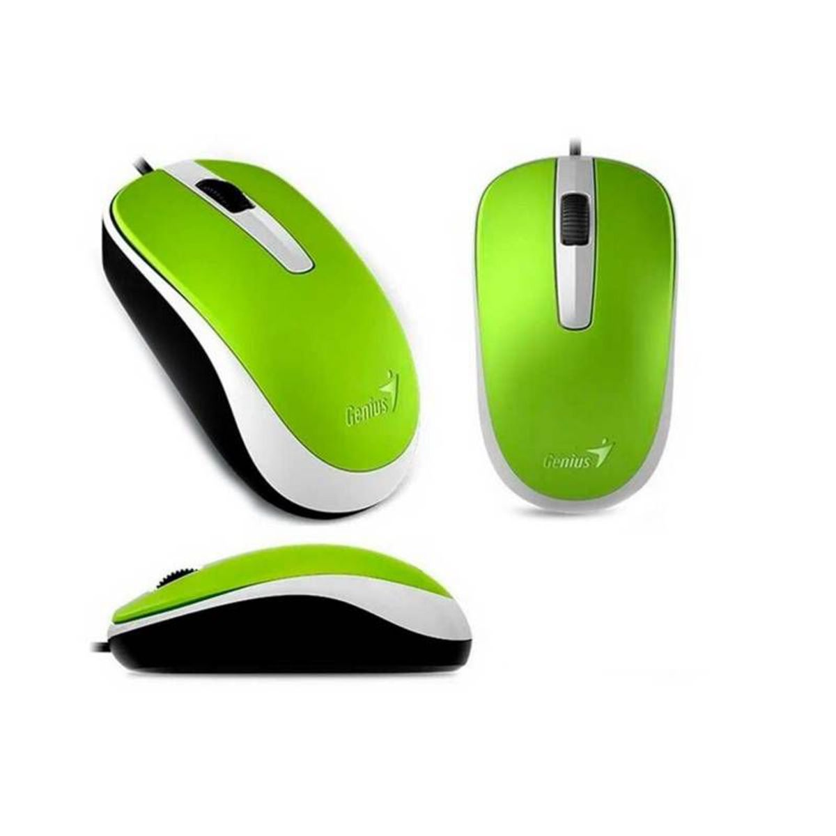 GENIUS - Mouse Genius Dx 110 Verde Cableado Usb Optico Pc Laptop