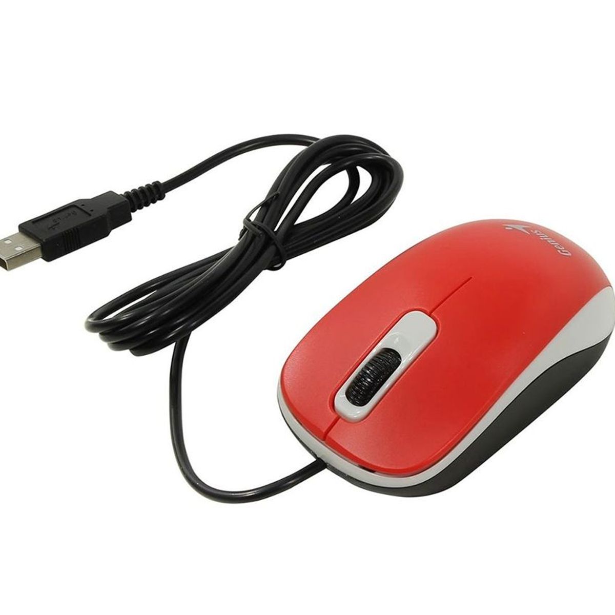 GENIUS - Mouse Genius Dx 110 Rojo Cableado Usb Optico Pc Laptop
