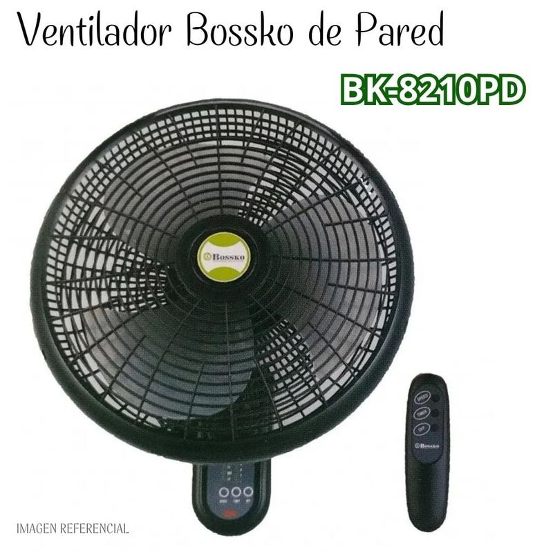 BOSSKO - Ventilador De  Bossko 16"  Pared con Control Remoto  BK-8210PD