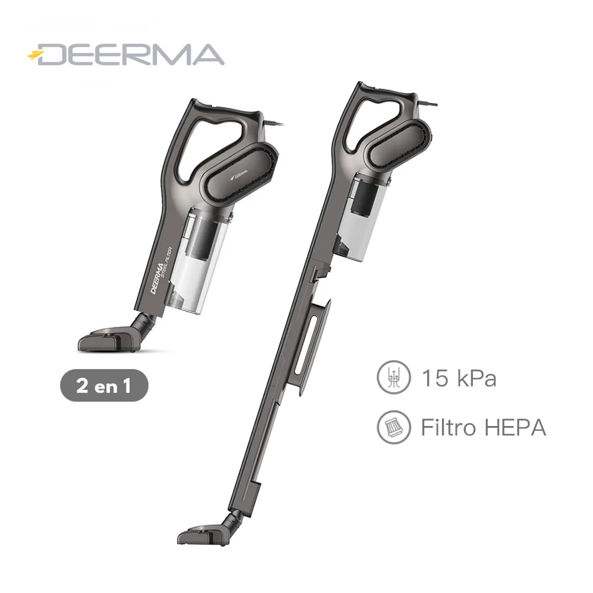 DEERMA - Aspiradora Multinfuncional 2 en 1 Deerma DX700S 3 Cabezales 15kPa