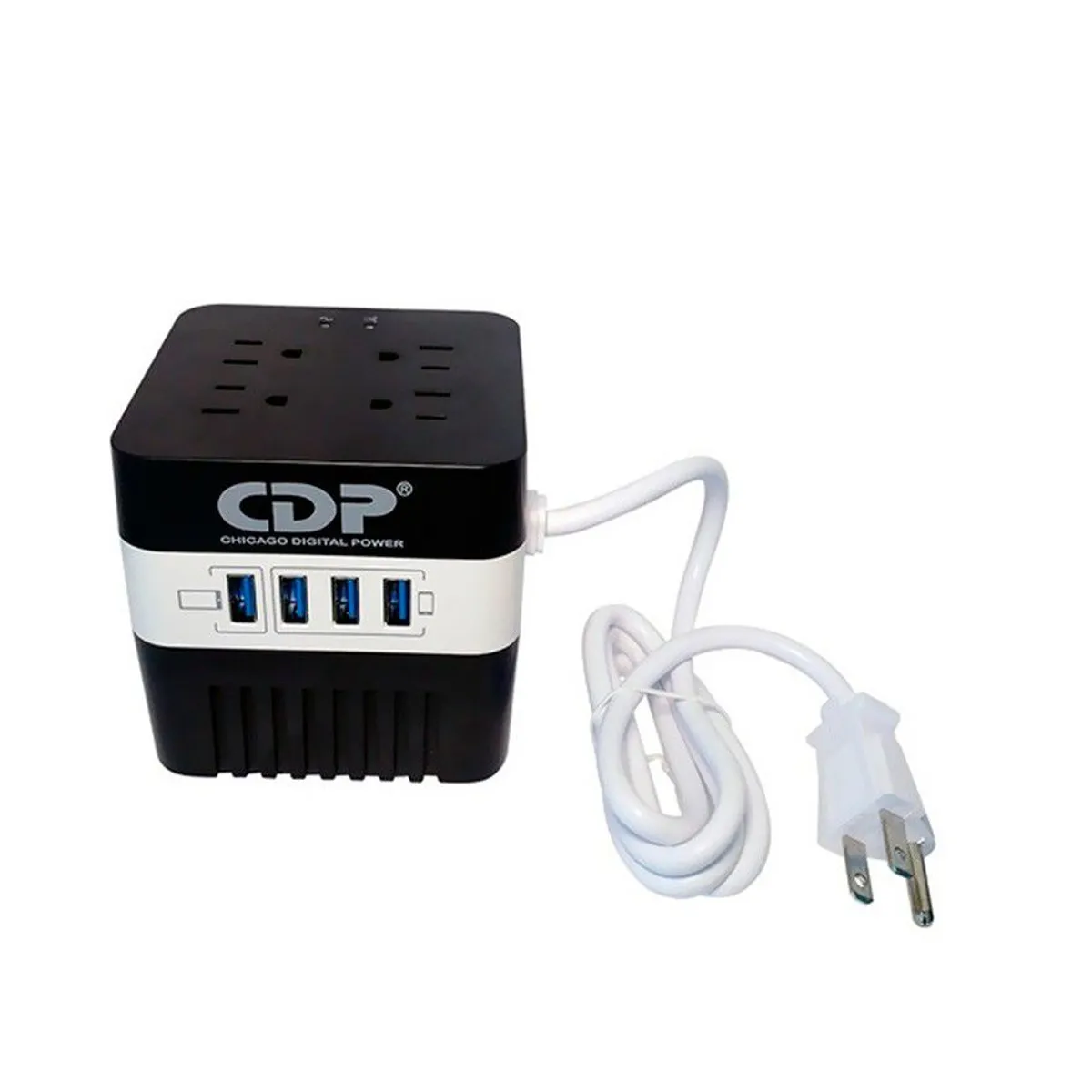 CDP - Estabilizador Cdp  RU-AVR604I 600VA/300W 4 Salidas 4 Puertos Usb
