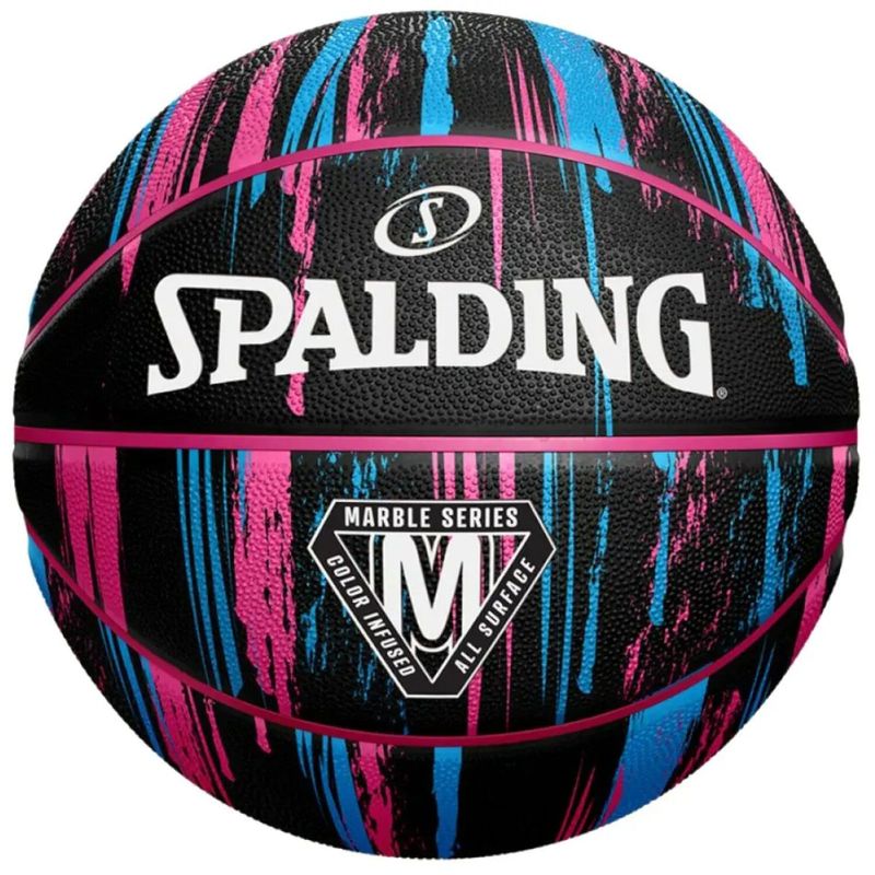 SPALDING - PELOTA PARA BASKET SPALDING MARBLE GOMA BLACK 6
