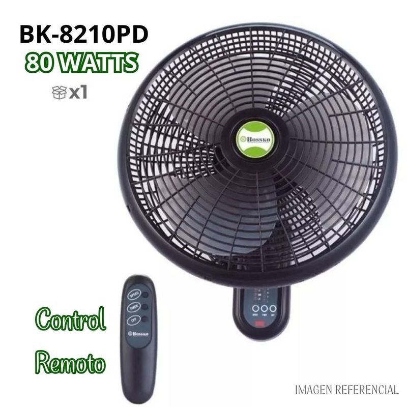 BOSSKO - Ventilador De Pared Bossko 16"  con Control Remoto  BK-8210PD