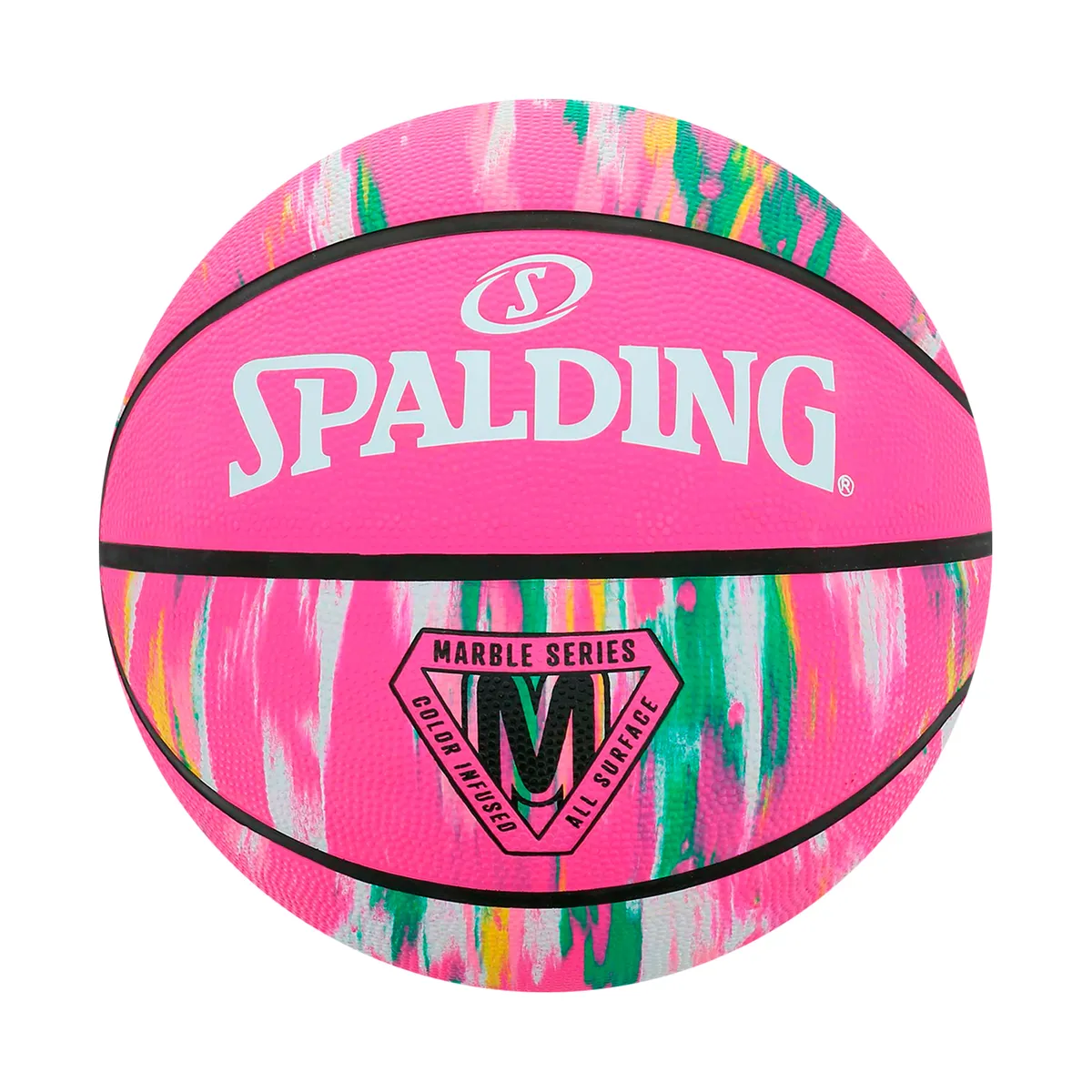 SPALDING - PELOTA PARA BASKET SPALDING MARBLE GOMA FUCSIA TALLA 6