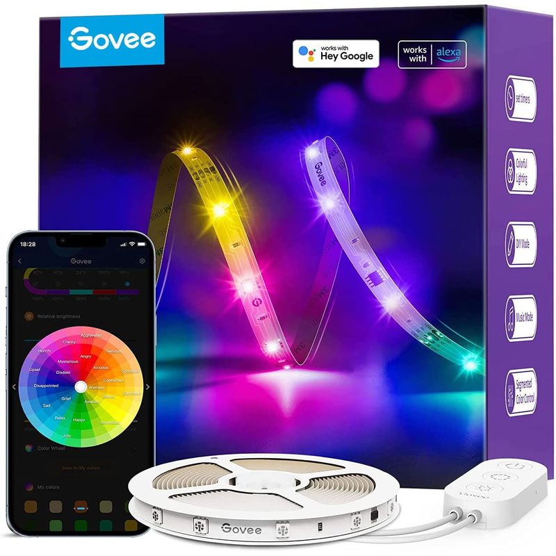 GOVEE - Govee Tira Led Rgbic Inteligente 5 Metros Wifi Alexa Google